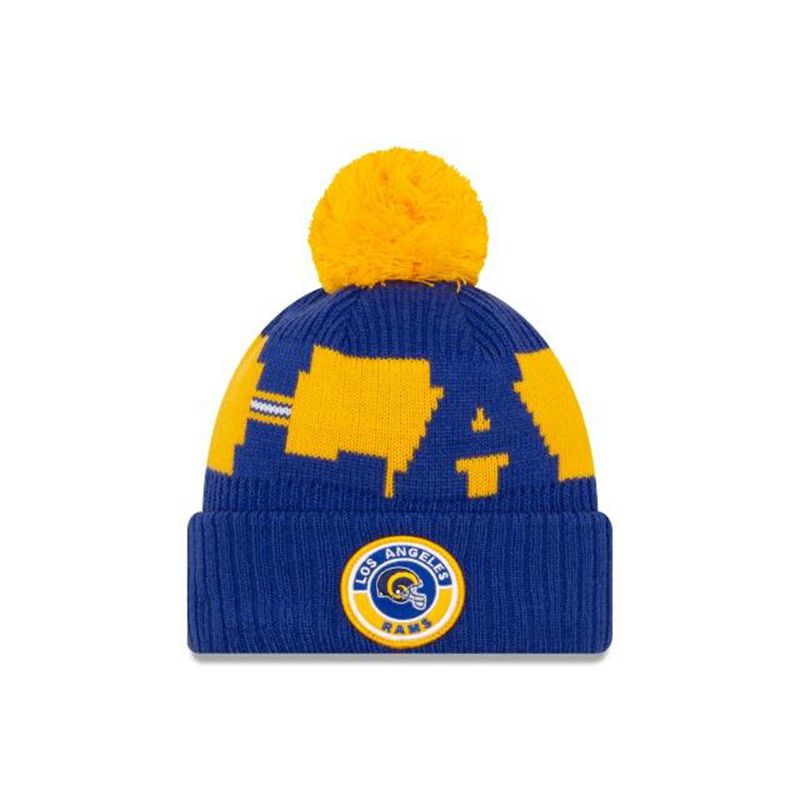 NFL Los Angeles Rams Historic Cold Weather Sport Knit (HSE5735) - Blue New Era Beanies